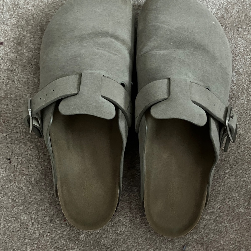 Target Women's Buckle Strap Mules - Gray